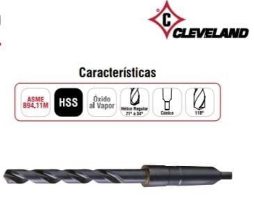 BROCA ZC 1- 3/ 8" (1.3750) cono M4 CLEVELAND, C12293