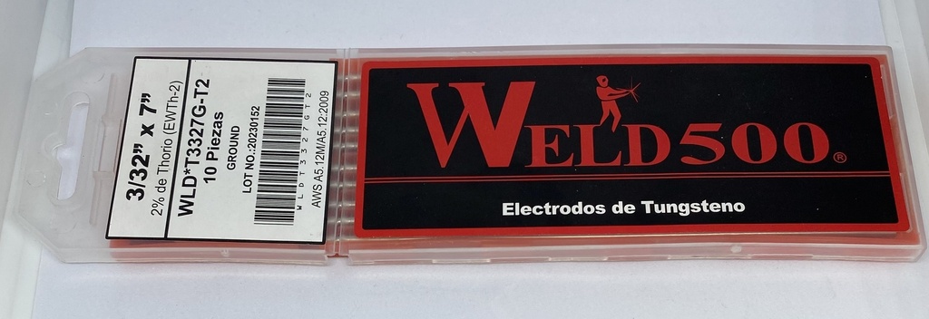 TUNGSTENO 2% THORIO 3/32"